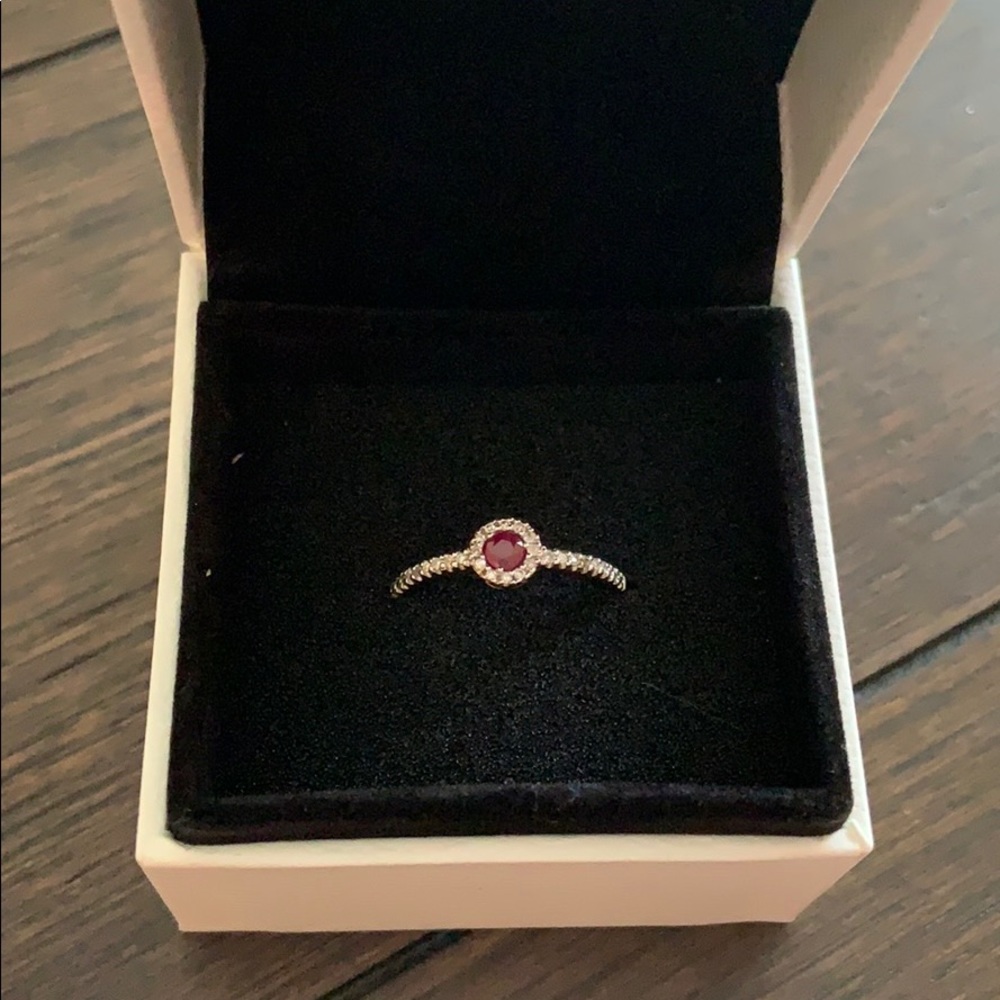 Ruby and diamond ring
